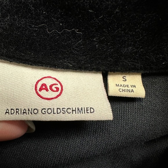 NWOT AG Adriano Goldschmied Black Quincy Velvet Biker‎ Moto Jacket Size S - Picture 6 of 7
